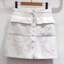 Известный дизайнер, юбка для женщин, высокое качество, белые юбки для женщин, элегантные тонкие мини юбки, новые женские сексуальные юбки