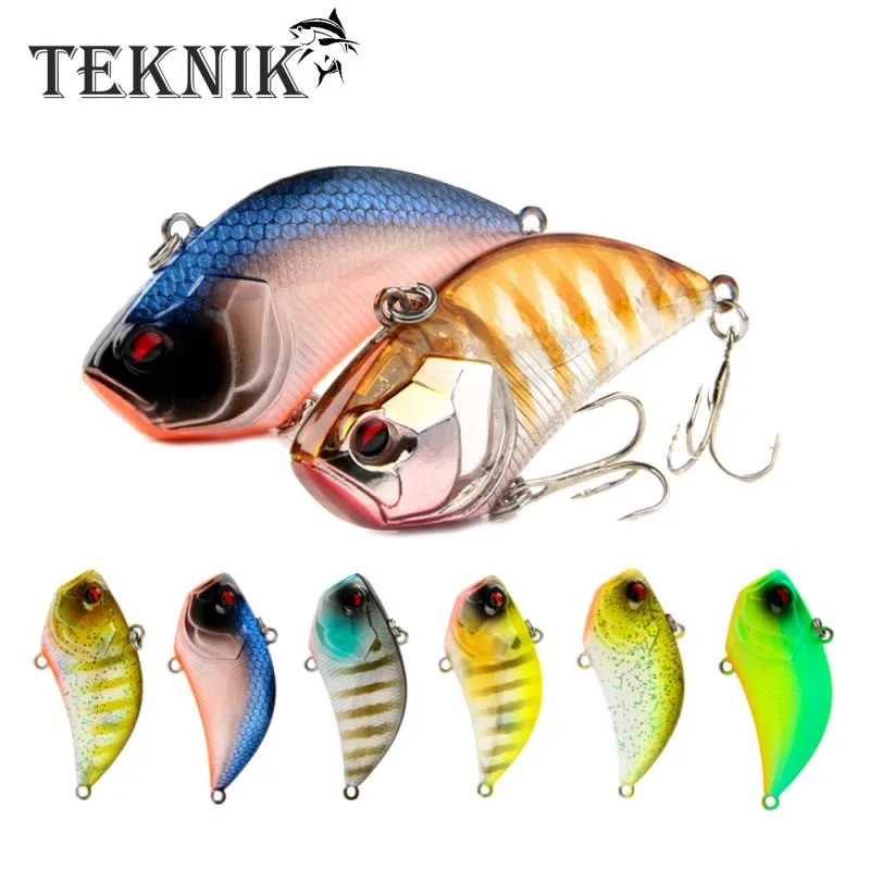 

TEKNIK Vibration 55mm/13g VIB with Japan Hooks Fishing Lures lipless crankbait Sinking rattlin winter fishing wobblers