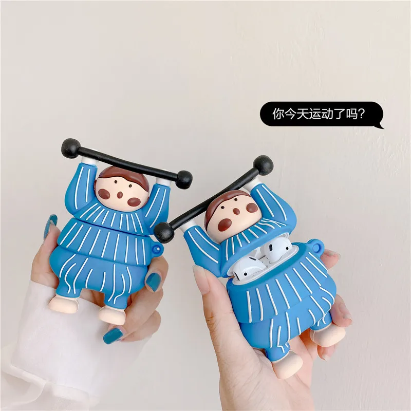

For Airpods 1/2 Case,3D Cartoon Cute Sports Girl Case For Airpods Case Silicone Protective Earphone Cover FOr Girls