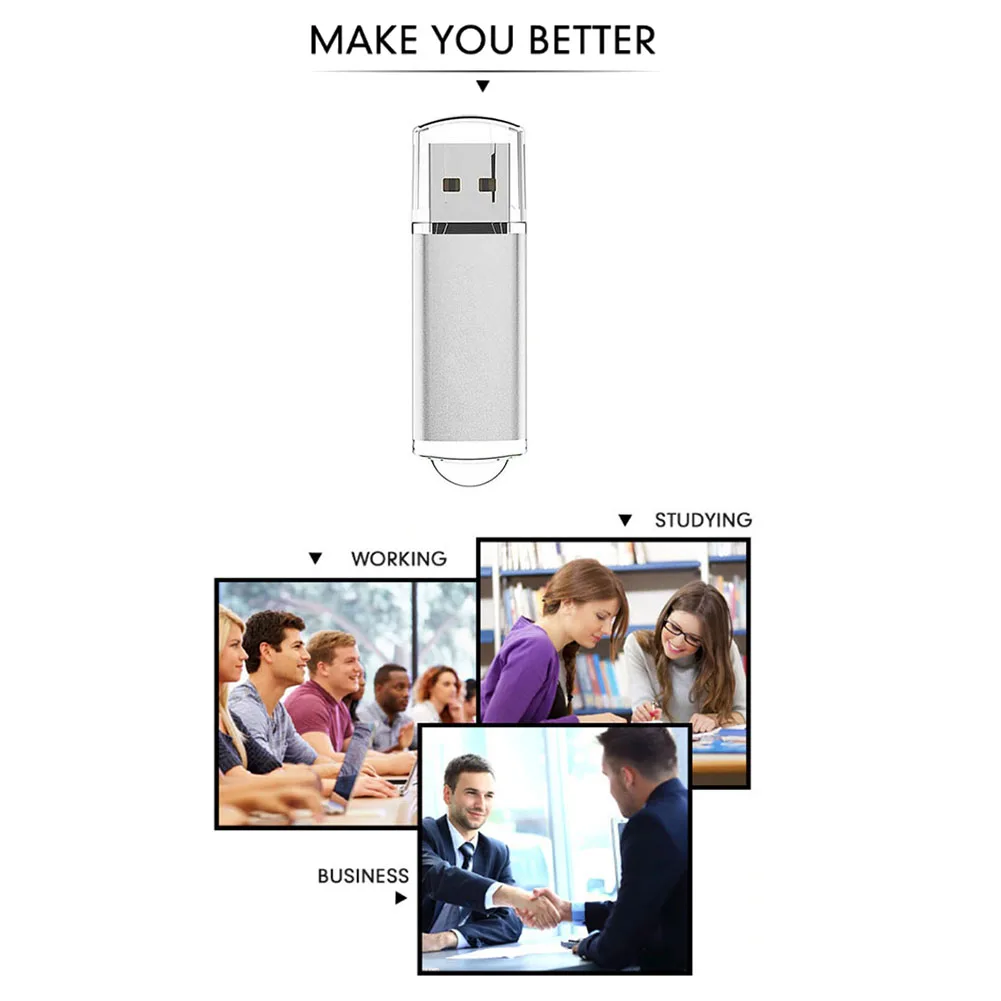 USB Flash Drive USB 2.0 Zinc Alloy Jump Drive 64MB/128MB/256MB/512MB/1G/2G/4G