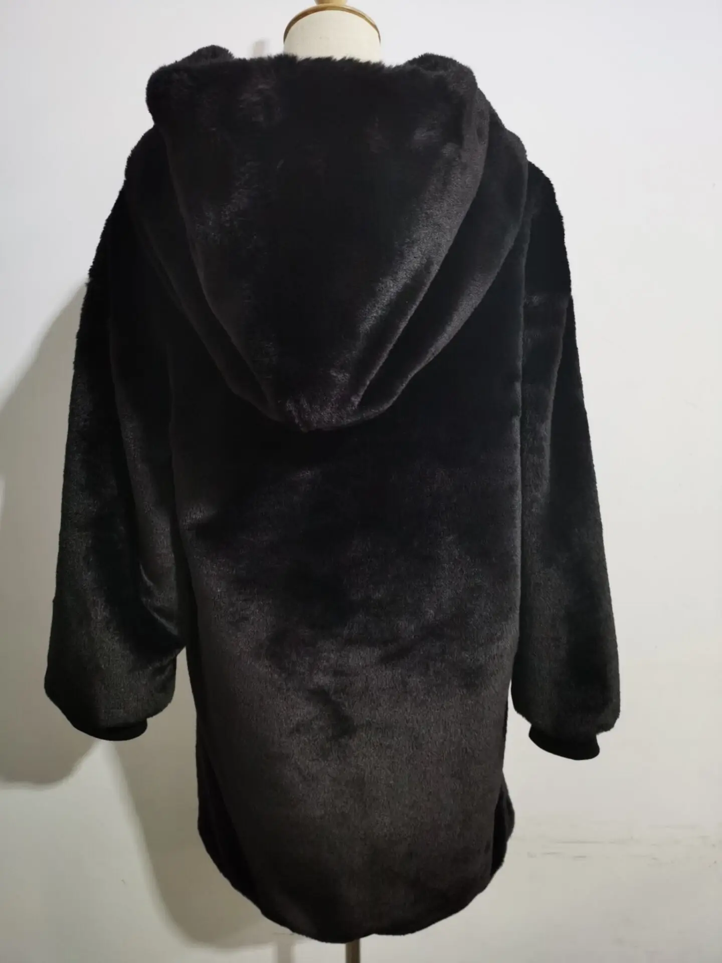 Oversized Winter Warm hooded Large size Long Solid