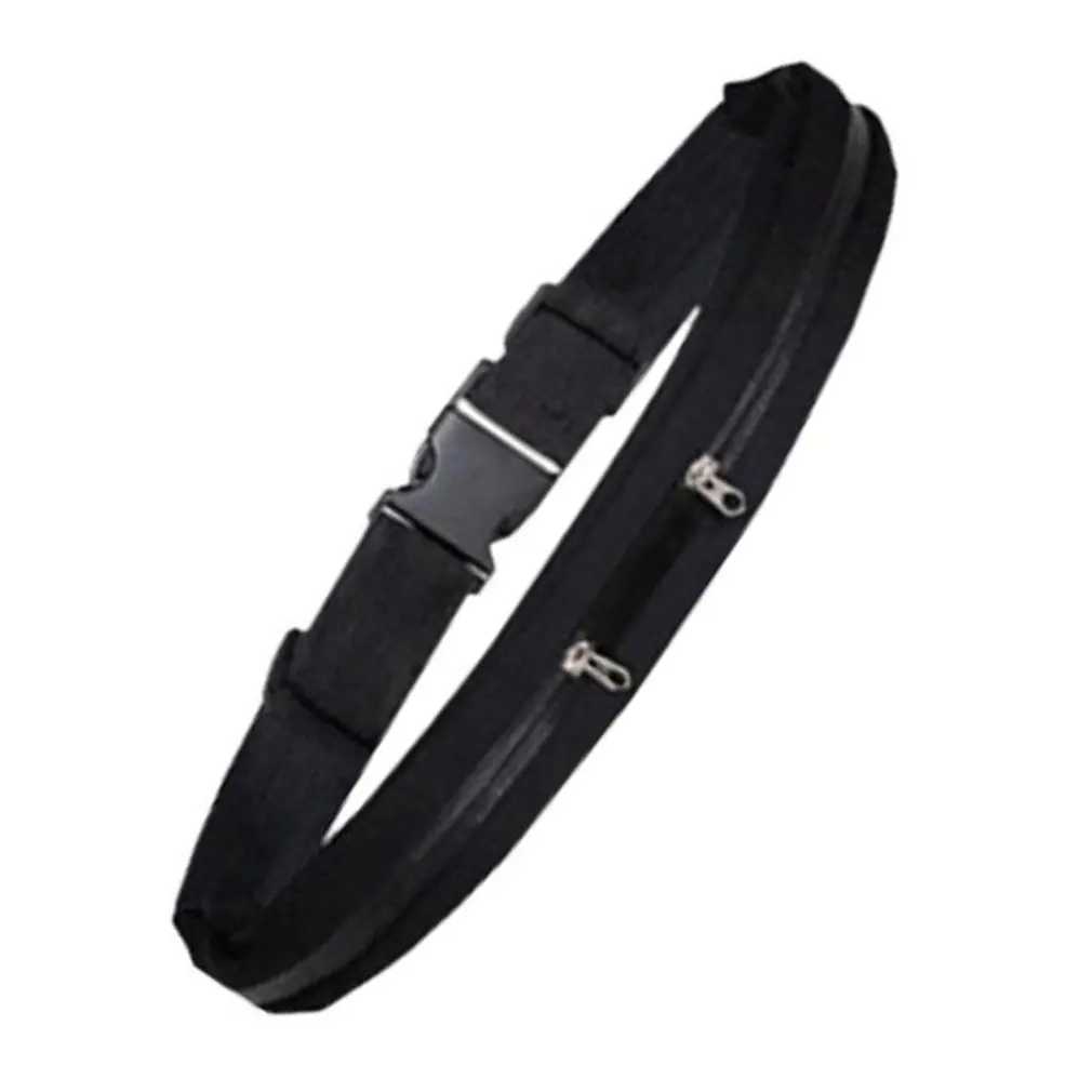 Outdoor Stretch Sports Pockets Multi-Function Running Cycling Pockets Double Zipper Anti-Theft Waterproof Phone Bag