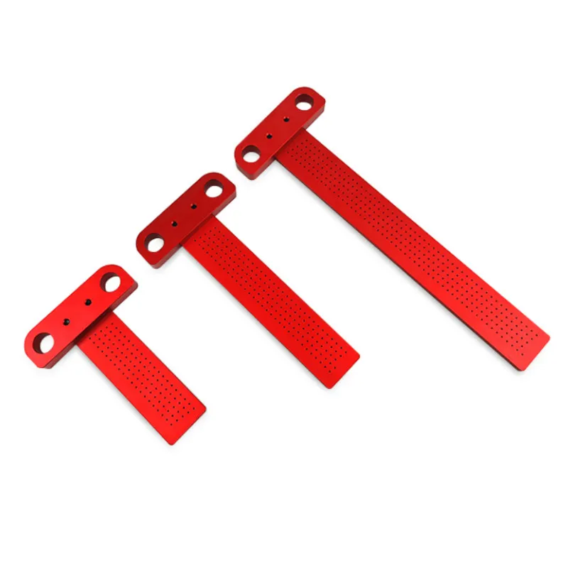 Woodworking Scribe 260mm T-type Ruler Hole Scribing Gauge Aluminum Crossed Feet Woodworking Crossed-out Tool Measuring Tool