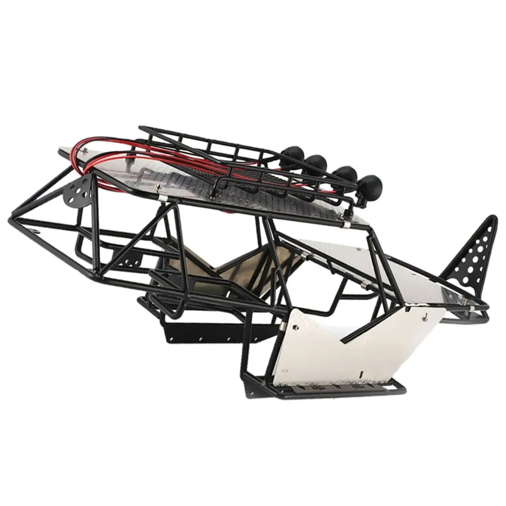 Рама для рулонной клетки шасси с рейкой и листами для 1/10 Axial Wraith AX90018 90020 RC грузовик черный, 440 мм