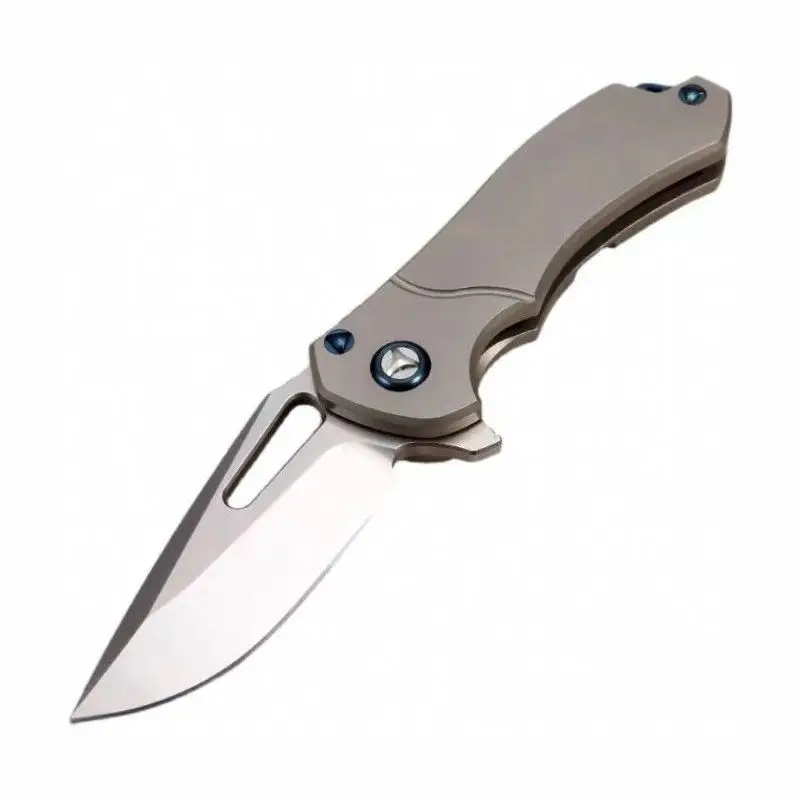 Mict petit couteau pliant de poche en forme de guêpe M390, lame roulement à billes, titane