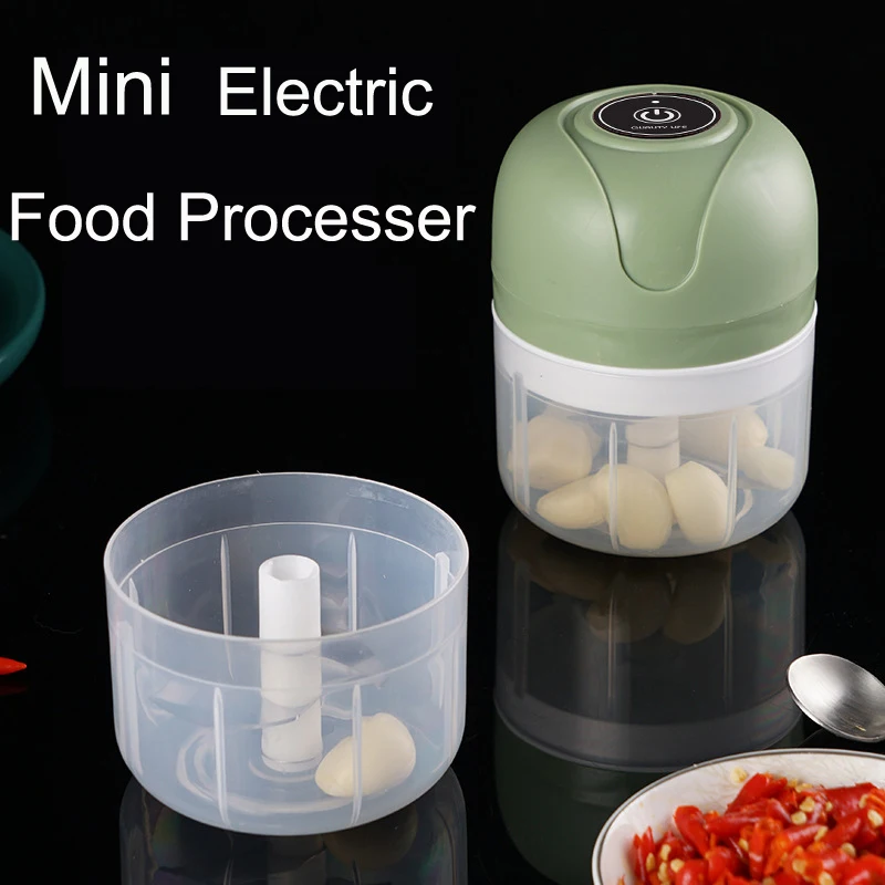 USB Cut Garlic Stir Machine 100/250mL Electric Garlic Slicer Chopper
