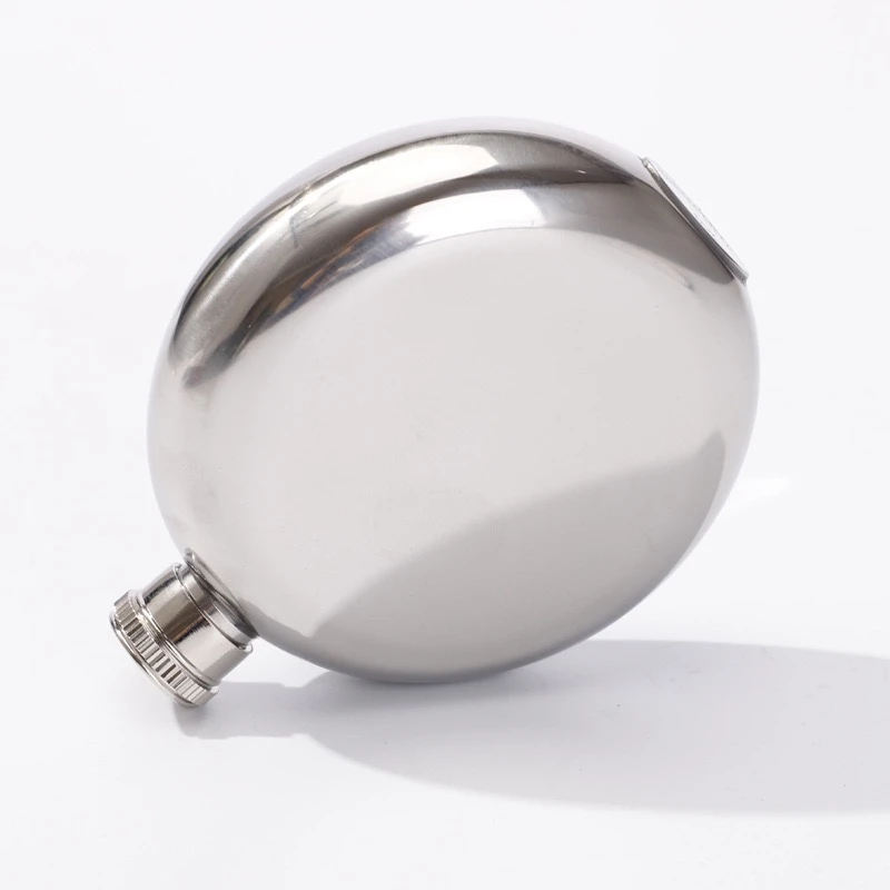 5oz Round Semi-transparent Stainless Steel Hip Flask Wine Pot Portable Free Funnel Camping Flagons Alcohol Liquor Whiskey Bottle