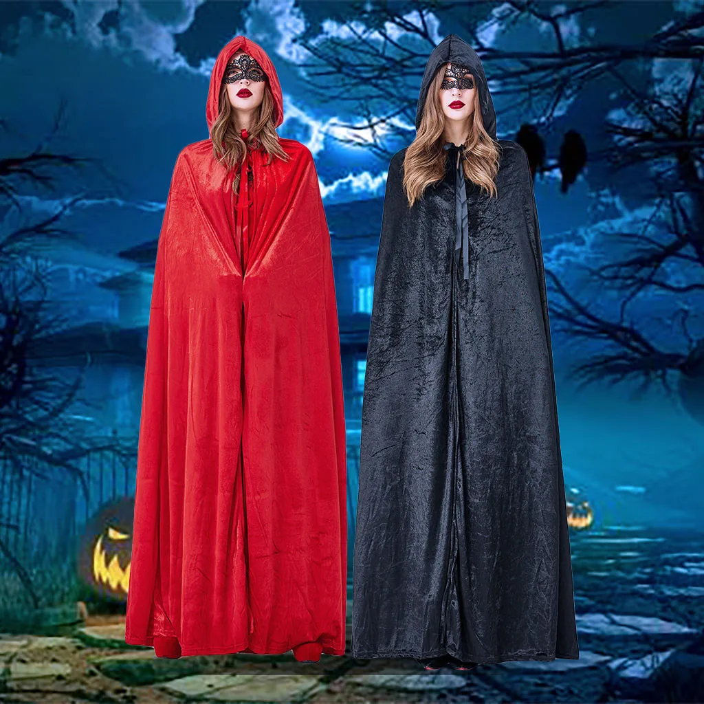 

HSU 2019 New Arrivals Fashion Women Halloween Christmas Cosplay Vintage Gothic Middle Ages Dress Cloak for Ladies куртка женская