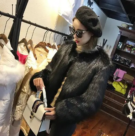 Vetement/ зимнее женское пальто из искусственного меха, меховая куртка, женская верхняя одежда с искусственным мехом, большие размеры, Z227
