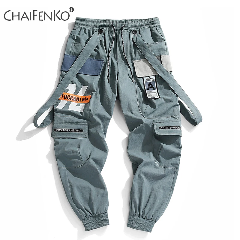 CHAIFENKO 2020 New Hot Jogger Leisure Sports Trousers Men Hip Hop Streetwear Beam Foot Cargo Pants Fashion Printing Men Pants