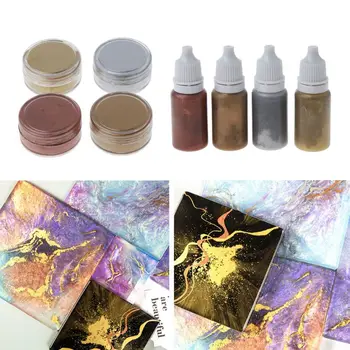 

4 Colors Metal Brozne Golden Pearl Powder Epoxy Resin Colorant Glitter Marble Metallic Pigment Resin Dye Jewelry Making