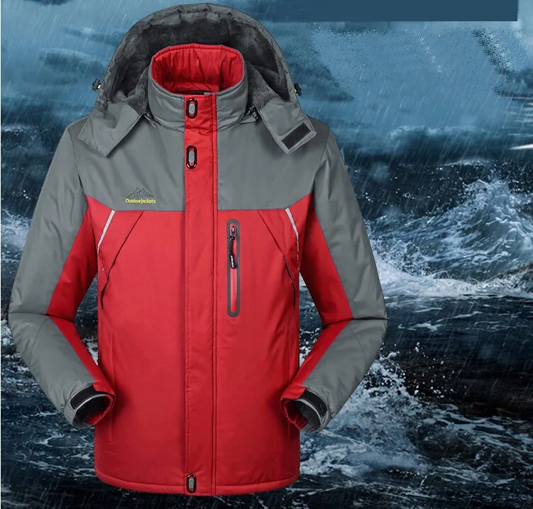 Толстая бархатная мужская зимняя куртка-21 C 6XL 6XL 8XL 8XL ветрозащитная водонепроницаемая куртка спортивная мужская Wo мужская жакеты Hombre