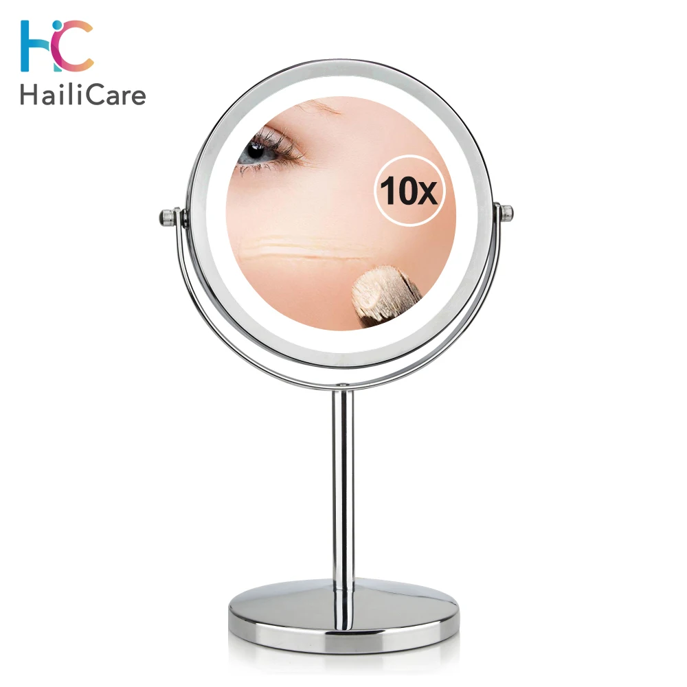 Зеркало косметическое Профессиональный светильник с 17 светодиодами 10 кратное