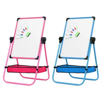 

Kid’s Wooden Art Easel Double-Sided Height Adjustable Painting Blackboard for Toddlers