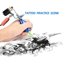 Зеленая одна игла маленькая татуировка машина набор легкий сплав Материал Специальный боди-арт инструменты набор татуировки перманентный макияж