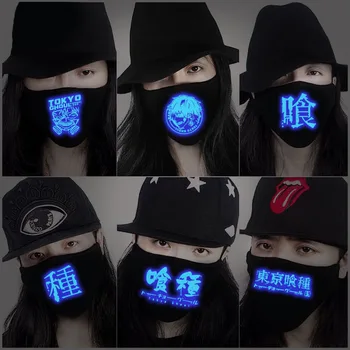 

Cotton Dustproof Anime Cartoon Kpop Lucky Bear Woman Men Glow In Dark Skull Mouth Masks Black Mask Mouth Half Muffle Face Mask