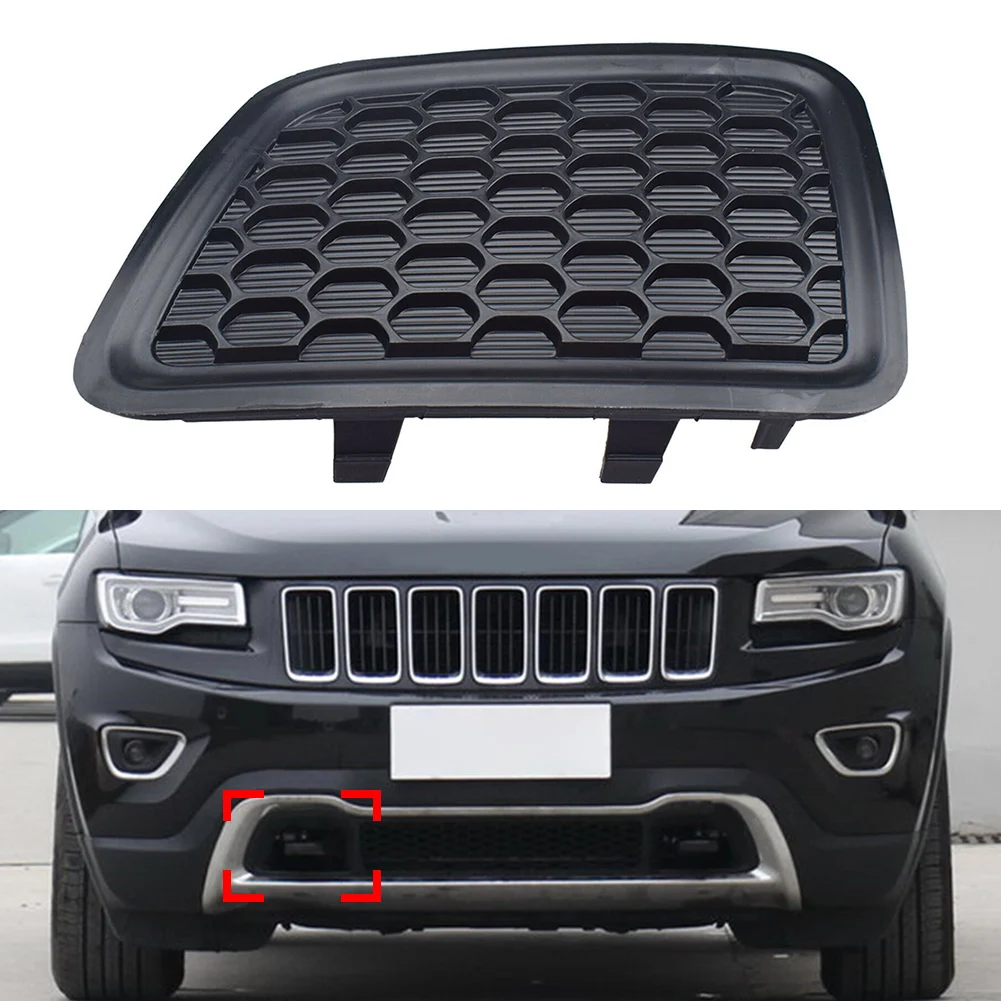 

Car Front Bumper Lower Grille Tow Hook Insert Cover Right Side For Jeep Grand Cherokee 2014 2015 2016 ABS Plastic Black