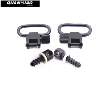 

BLack 1.25" INCH QD SLING SWIVELS WITH SCREWS GUN RIFLE Hunting Shooting