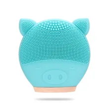 3 цвета в форме свиньи силиконовый Электрический Очищающий Инструмент очищающий Сужающий поры Очищающая щетка для лица массажер для лица