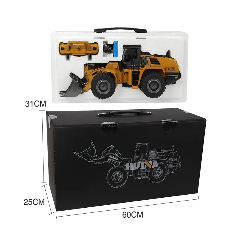 

Huina 1583 1:14 2.4Ghz 10 Channel metal rc bulldozer Model for kids Remote Control Toys for Boys Bulldozer Alloy RC Truck