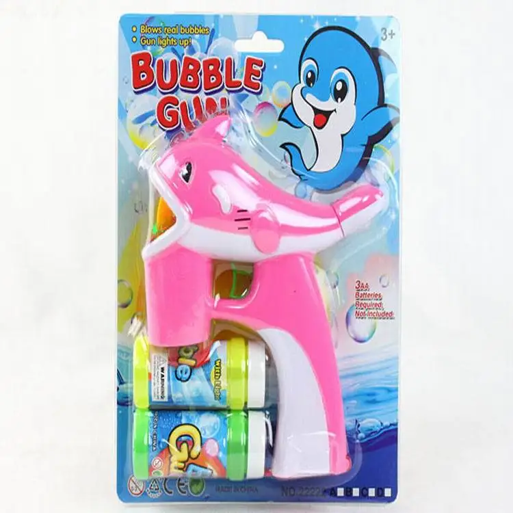 

Bubble Gun Blowing Bubbles Toy Gun CHILDREN'S Toy Summer Blowing Bubbles Dolphin with Music Solid Color Single Lamp Bubble Gun