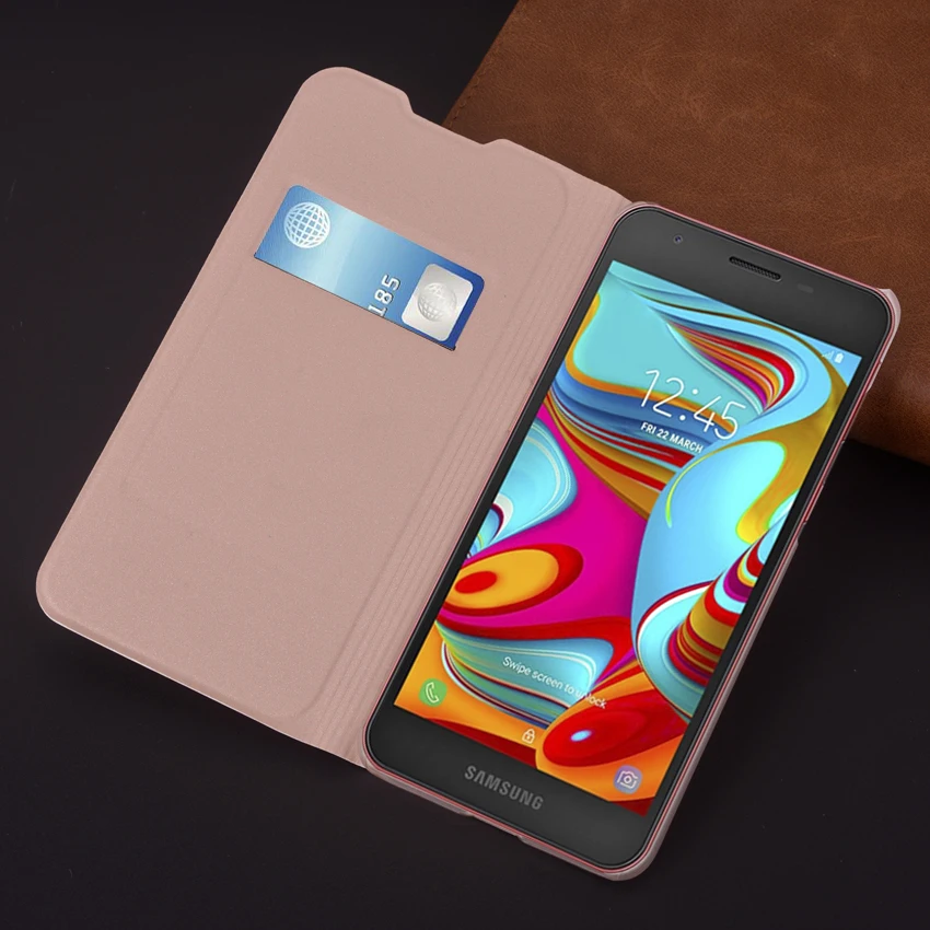 Тонкий чехол-кошелек для samsung Galaxy A2 Core SM-A260F A260G телефон рукав сумка маска флип чехол с держателем карт бизнес-кошелек