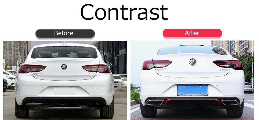 Высокое качество ABS пластик задний спойлер диффузор бампер для Buick Regal Автомобильный багажник задний бампер