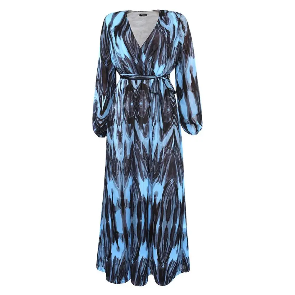 Fadzeco African Plus Size Dresses For Women Robe Loose Dress Dashiki Batik Floral Wax Print Lady Clothing African Gown For Women - Цвет: Black