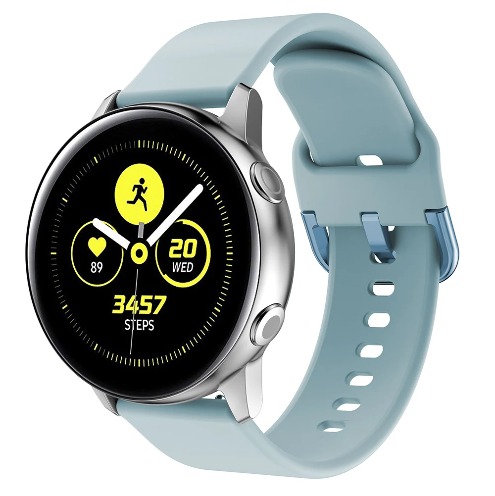 Для samsung Galaxy Активный силиконовый ремешок для часов Galaxy 42 Band 20 мм s2 Band Amazfit Bip Youth/gear Sport/Garmin vivoactive 3