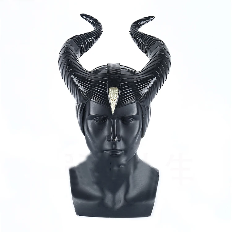 Costumebuy Maleficent Mistress of Evil маска повязка на глаза для косплея черные королевские рога головной убор шлем Хэллоуин бутафория для маскарада