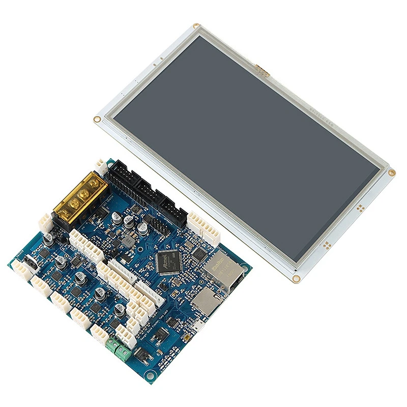 Для с настраиваемым потоком воздуха, клон kayfun Duet 2 Ethernet современным 32-битным электроники материнская плата с 7 дюймов PanelDue 5I интегрированный Цвет Пресс Экран Управление