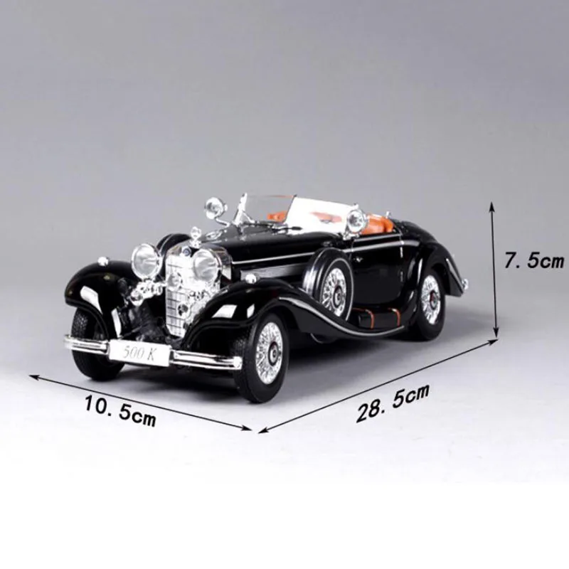 1/18 масштаб металлического сплава Diecasts 500K классический винтажный 1936 модель автомобиля игрушки F детский подарок коллекция дисплей