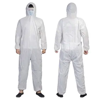 

Unisex Disposable Non Woven Dustproof Isolation Gown Protective Overall Coverall Disposable sanitary and convenient to use
