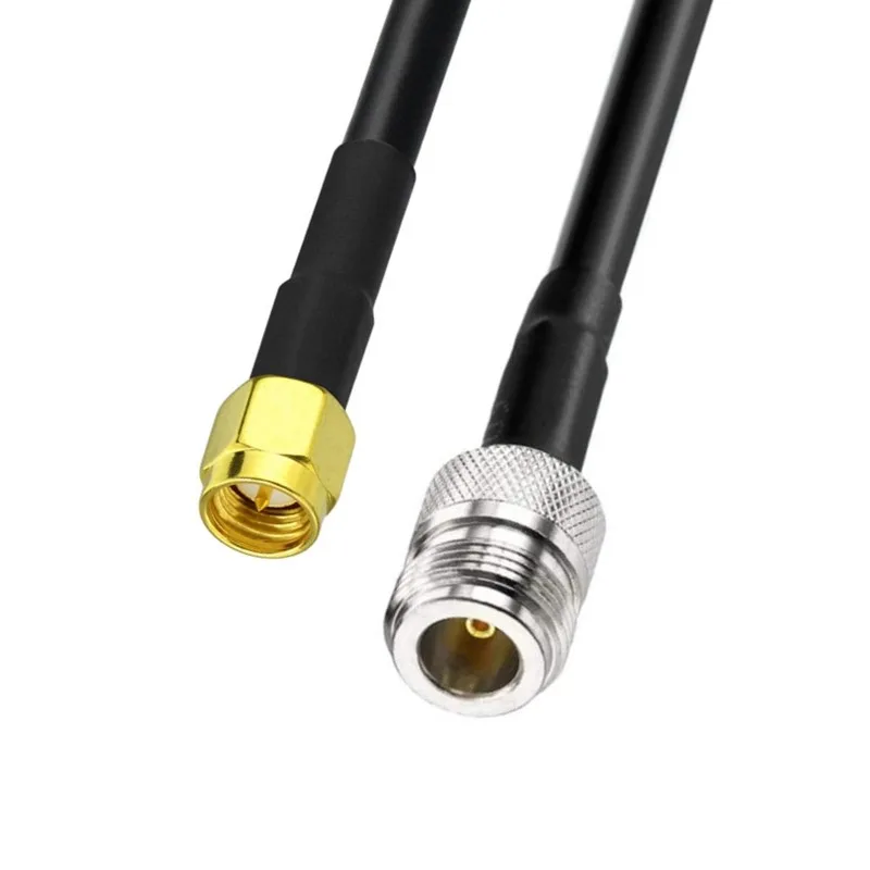 Jxrf conector sma macho para sma macho n tipo fêmea macho rg58 cabo de extensão coaxial 1m 2m 3m 5m 10m 20m rf adaptador trança