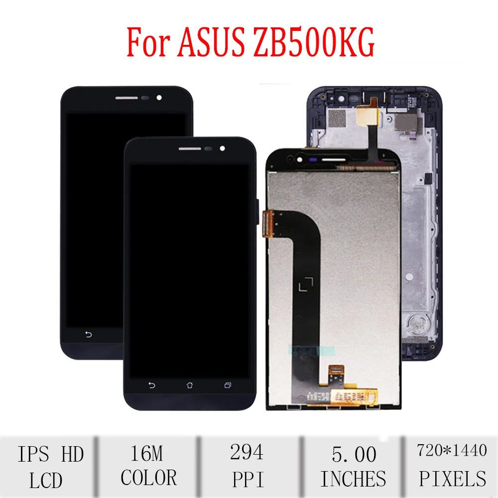

Original For ASUS Zenfone Go 5 Lite ZB500KG X00BD LCD Display Touch Screen Digitizer Assembly For Asus ZB500KG Display withFrame