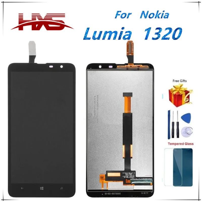 H X S 100% оригинальный для Nokia Lumia 1320 ЖК-дисплей с сенсорным экраном дигитайзер в
