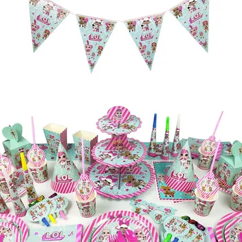 

LOL Party Surprise Doll Birthday Party Tableware LOL Theme Party Supplies Theme Birthday Party Decoration Kids Paper Plates
