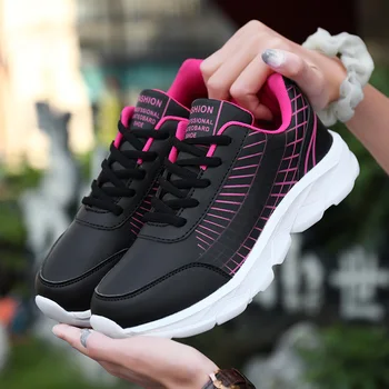 

2020 new Fashion Women Sneakers winter Breathable PU Leather Sport Shoes Womens Trainers Running Shoes Women's Casual Gym Shoes
