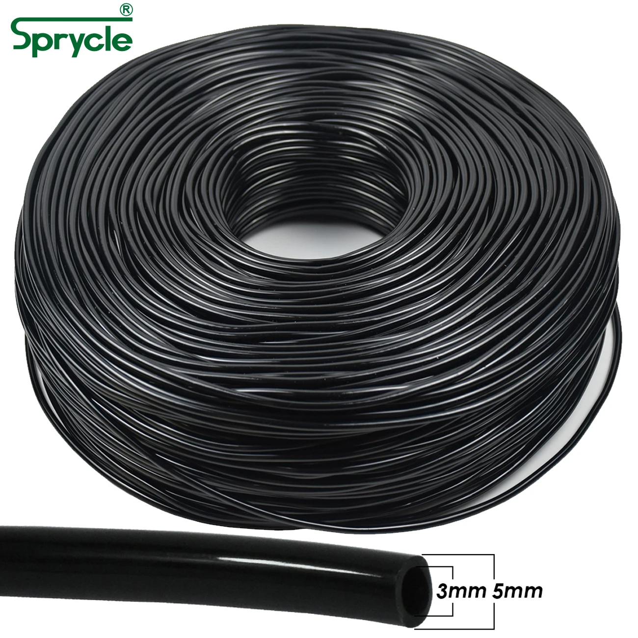 SPRYCLE 5M-140M Garden 3/5mm PVC Hose Micro Drip Irrigation System w/ 2-Way Connector 1/8'' Tubing Pipe Arrow Dripper Greenhouse garden hose water hose plastic hose drip irrigation system