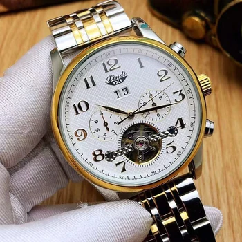 

Mechanical Wristwatches Men Automatic Tourbillon Stainless Steel luxury Designer Watch Mens Fashion Waterproof Watches New 2020