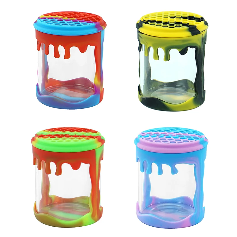 Glass Storage Container with Lid, Sealed Can, Airtight Stash Jar, Luminous, 100ml 6