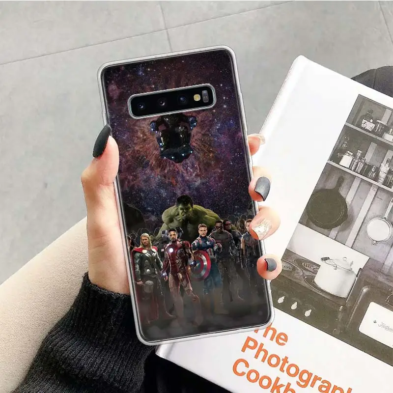 Супергероев Marvel чехол для samsung Galaxy Note 10 9 8 S10+ Lite S9 S8 J4 J6 J8 плюс S7 S6 край мягкий чехол для телефона