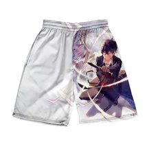 

anime The World's Finest Assassin Print Summer Holiday Elastic Waist Japan Streetwear Shorts Casual Streetwear Style Beach