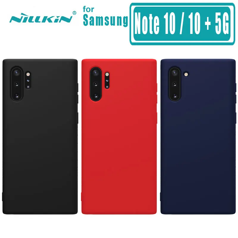 

for Samsung Galaxy Note 10 10 Plus 5G Case Nillkin Rubber Wrapped Liquid Silicone Soft Touch Back Cover Nilkin Phone Case