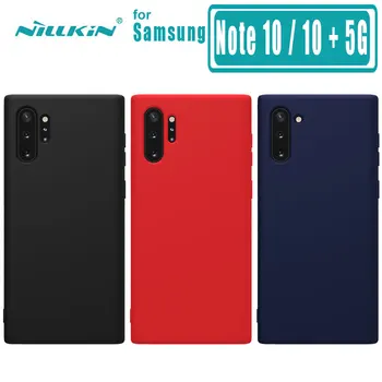 

for Samsung Galaxy Note 10 10 Plus 5G Case Nillkin Rubber Wrapped Liquid Silicone Soft Touch Back Cover Nilkin Phone Case