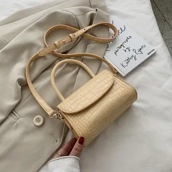 

New Fashion Female Shoulder Handbags Stone Pattern Small PU Leather Crossbody Bags for Women Ladies' Travel Totes Cross Body Bag