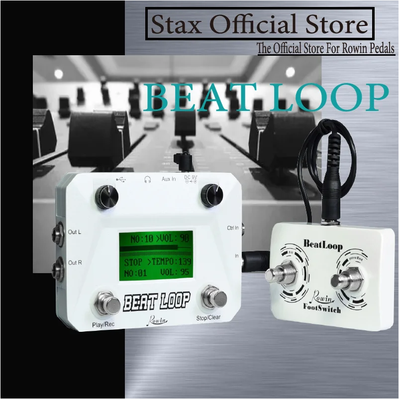 Rowin Lbl01 Guitar Beat Loop Pedals Drum Looper Machine 40 Drums