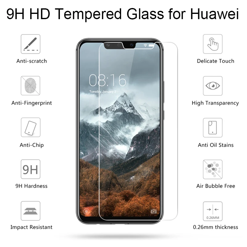 Full Cover tempered glass For Huawei P20 Lite P9 P10 plus P30 Pro Protective tempered glass screen protector for P20 Pro P10