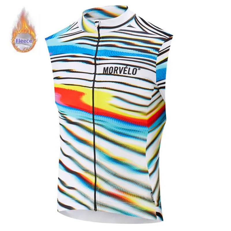 Morvelo зимняя термо флисовая безрукавка велосипедная одежда maillot Ropa Ciclismo hombre - Цвет: 4