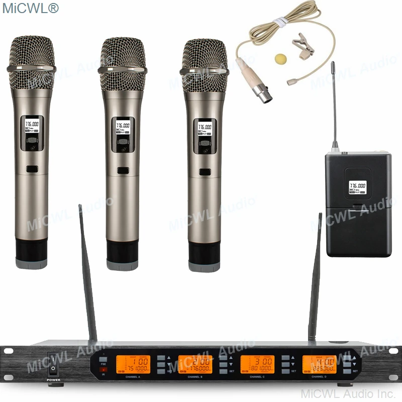 Оригинальная ручная 2 гарнитура MiCWL петличная 400 каналов UHF высокое качество FexEx